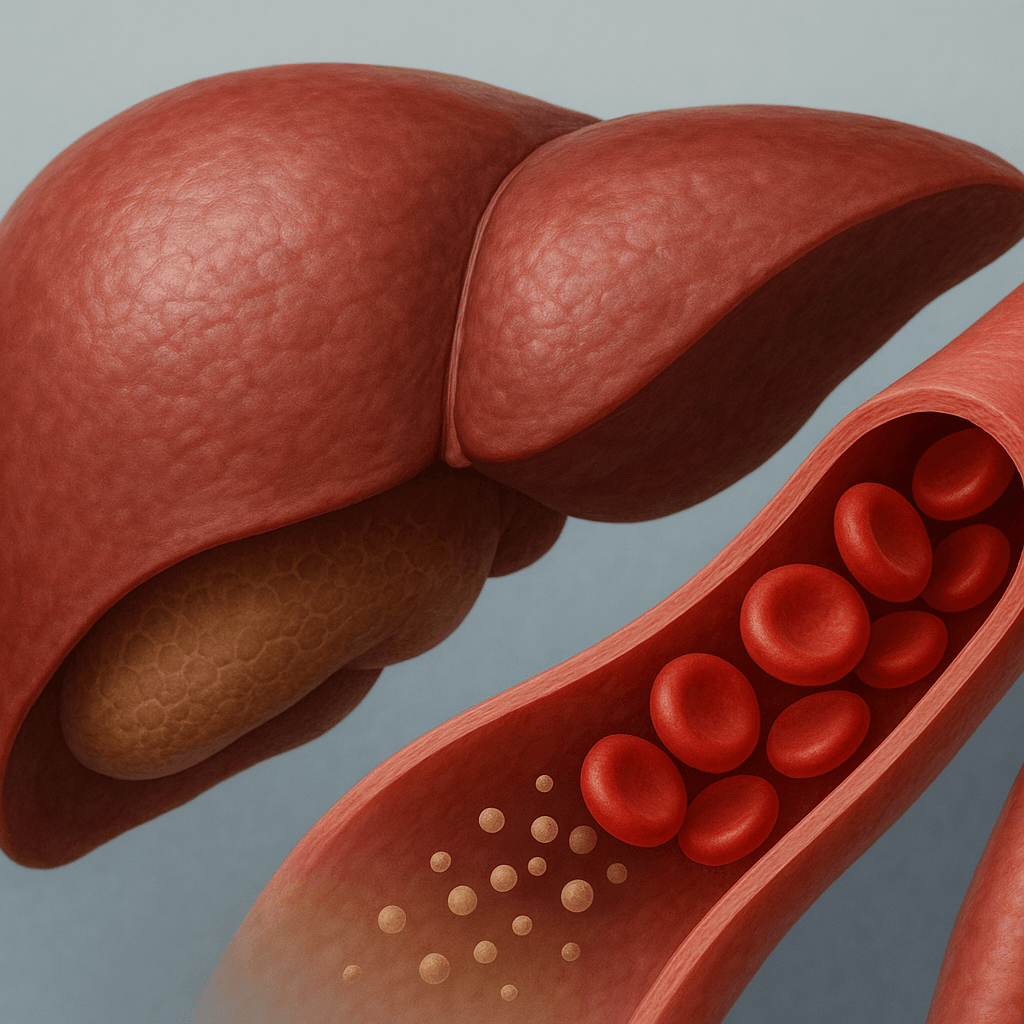 Illustration du rôle du foie dans la transformation de la bilirubine non conjuguée.